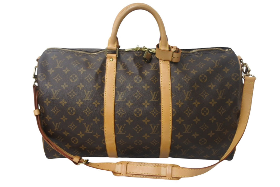 LOUIS VUITTON ルイヴィトン キーポルバンドリエール50 ボストンバッグ M41416 モノグラムキャンバス ブラウン 美品 中古 4c067955