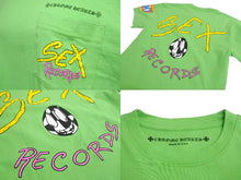 Load image into Gallery viewer, CHROME HEARTS クロムハーツ Matty Boy Sex Records 半袖Ｔシャツ サイズS マッティボーイ グリーン コットン 中古 4c067956