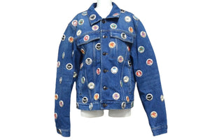 新品未使用 BURBERRY バーバリー Bottle Cap Detail Denim Jacket ボトル キャップ ディテール デニム ジャケット 4559059 サイズ50 中古 4c067960