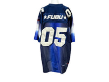 Load image into Gallery viewer, FUBU フブ THE COLLECTION ホッケー半袖Ｔシャツ 90s Y2K グラデーション ブルー ホワイト パープル サイズL 美品 中古 67064