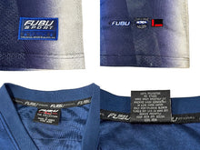 Load image into Gallery viewer, FUBU フブ THE COLLECTION ホッケー半袖Ｔシャツ 90s Y2K グラデーション ブルー ホワイト パープル サイズL 美品 中古 67064