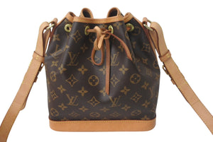 Louis Vuitton ルイヴィトン ショルダーバッグ プチノエ モノグラム M40818 ブラウン ゴールド金具 美品 中古 4c067965