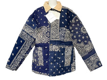 画像をギャラリービューアに読み込む, 新品未使用 READY MADE レディメイド Quilting Bandana Burn Coat ジャケット サイズ1 ペイズリー柄 キルティング RE-CO-NV-00-00-111 中古 4c067968