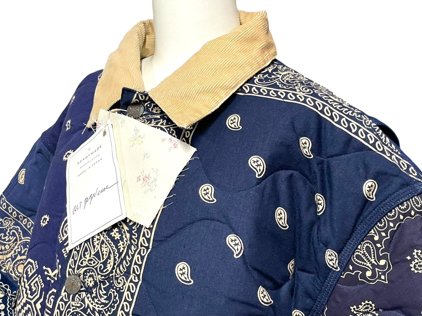 新品未使用 READY MADE レディメイド Quilting Bandana Burn Coat ジャケット サイズ1 ペイズリー柄 キルティング  RE-CO-NV-00-00-111 中古 4c067968 – Casanova Vintage