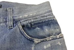 DOLCE&GABBANA Dolce&ガBubana distressed denim pants G4YOTD, made in Italy, cotton, blue, size 48, excellent condition, pre-owned. (4c067972)