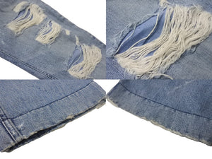 DOLCE&GABBANA Dolce&ガBubana distressed denim pants G4YOTD, made in Italy, cotton, blue, size 48, excellent condition, pre-owned. (4c067972)