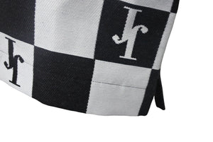 Very Good Condition JIRO Short Sleeve Jacket Size L Plaid Top Cotton Polyester Made in Japan Black White Used 4c067977