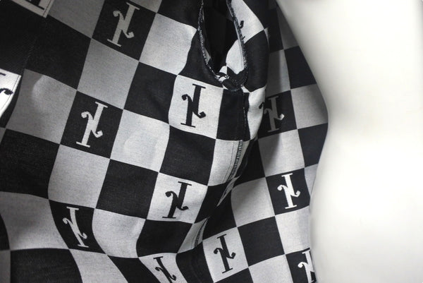 Very Good Condition JIRO Short Sleeve Jacket Size L Plaid Top Cotton Polyester Made in Japan Black White Used 4c067977