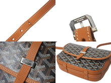 Load image into Gallery viewer, Goyard ゴヤール ベルヴェデーレPM ショルダーバッグ フランス製 PVC レザー ブラック ブラウン シルバー金具 美品 中古 4c67984