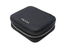 画像をギャラリービューアに読み込む, PRADA プラダ コンタクトケース SAFFIANO サフィアーノ ブラック 2ARA18 コンタクトレンズ 小物入れ ボトル欠品 中古 4c068036