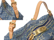 Load image into Gallery viewer, LOUIS VUITTON ルイヴィトン バギーGM ショルダーバッグ M95048 モノグラムデニム ブルー ベージュ 美品 中古 4c068041