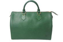 画像をギャラリービューアに読み込む, LOUIS VUITTON ルイヴィトンM43004 スピーディ30 ハンドバッグ カバン エピ グリーン レザー 美品 中古 4c068062