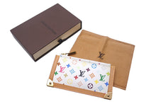 画像をギャラリービューアに読み込む, 新品同様 LOUIS VUITTON ルイ ヴィトン 村上隆 ポシェットクレ コインケース M92655 モノグラム ホワイト マルチカラー 中古 4c068073