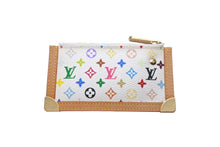 画像をギャラリービューアに読み込む, 新品同様 LOUIS VUITTON ルイ ヴィトン 村上隆 ポシェットクレ コインケース M92655 モノグラム ホワイト マルチカラー 中古 4c068073