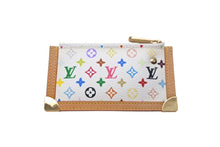 画像をギャラリービューアに読み込む, 新品同様 LOUIS VUITTON ルイ ヴィトン 村上隆 ポシェットクレ コインケース M92655 モノグラム ホワイト マルチカラー 中古 4c068073