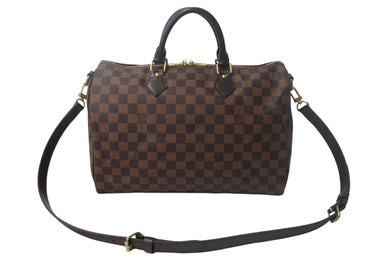 極美品 LOUIS VUITTON ルイヴィトン スピーディ35 ハンドバッグ N41363 ダミエキャンバス ブラウン ゴールド金具 中古 4c068083