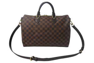 極美品 LOUIS VUITTON ルイヴィトン スピーディ35 ハンドバッグ N41363 ダミエキャンバス ブラウン ゴールド金具 中古 4c068083