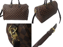 画像をギャラリービューアに読み込む, 極美品 LOUIS VUITTON ルイヴィトン スピーディ35 ハンドバッグ N41363 ダミエキャンバス ブラウン ゴールド金具 中古 4c068083