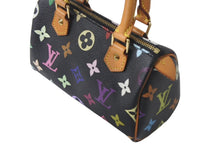 画像をギャラリービューアに読み込む, LOUIS VUITTON ルイヴィトン ミニスピーディ ハンドバッグ M92644 モノグラムマルチカラー ブラック ゴールド金具 村上隆 美品 中古 4c068086