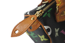 画像をギャラリービューアに読み込む, LOUIS VUITTON ルイヴィトン ミニスピーディ ハンドバッグ M92644 モノグラムマルチカラー ブラック ゴールド金具 村上隆 美品 中古 4c068086