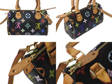 Load image into Gallery viewer, LOUIS VUITTON ルイヴィトン ミニスピーディ２WAY ショルダーバッグ M92644 モノグラムマルチカラー ブラック ハンドバッグ 村上隆 美品 中古 4c068087