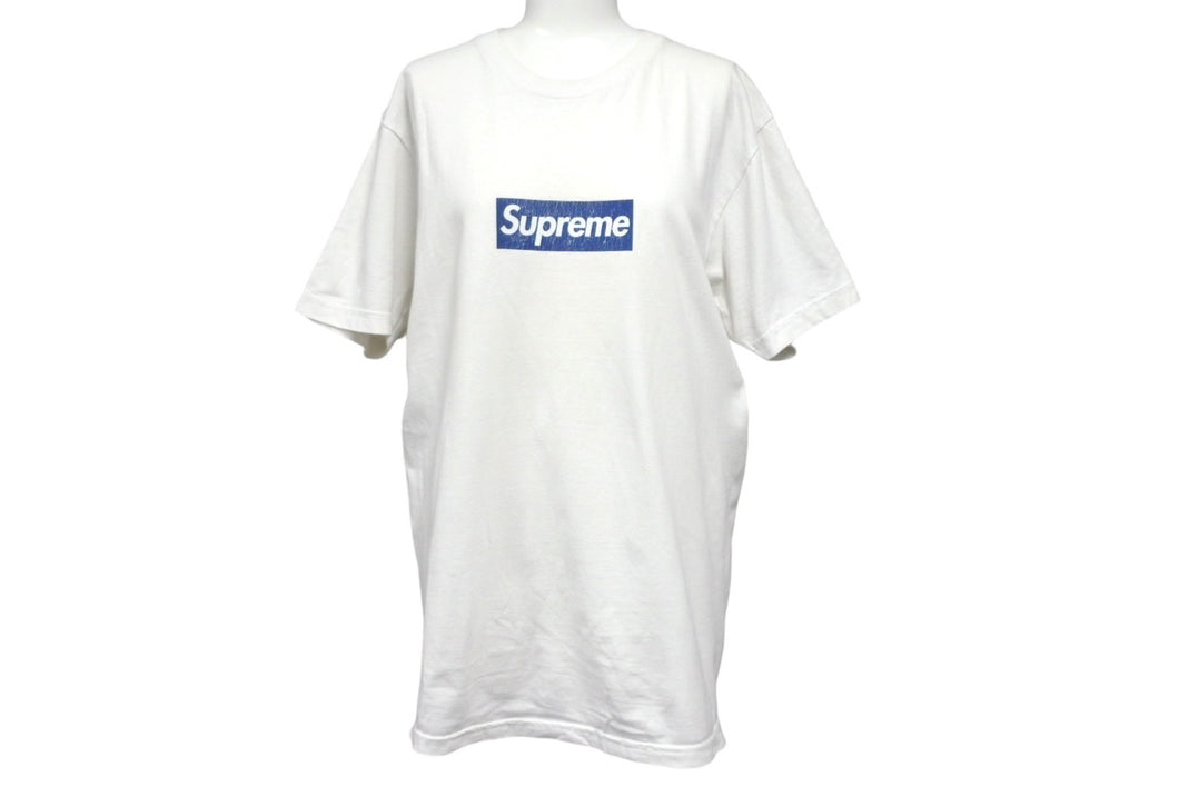 Supreme シュプリーム New York Yankees × 47 Brand ボックスロゴ Ｔシャツ サイズM ニューヨークヤンキース ホワイト ネイビー 良品 中古 4c068109