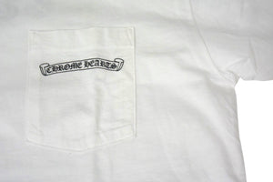 ChromeHearts クロムハーツ バックアーチロゴプリント 半袖Tシャツ アメリカ製 コットン ホワイト サイズL 美品 中古 4c068128