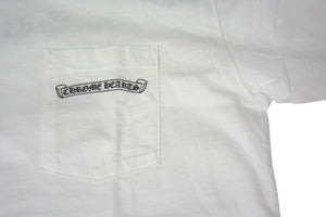 ChromeHearts クロムハーツ バックセメタリー クロスプリント 半袖Tシャツ コットン ホワイト ブラック サイズL 美品 中古 4c068129