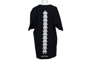 CHROME HEARTS クロムハーツ バックセメタリー クロスプリント 半袖Tシャツ コットン ブラック サイズL 2212-304-0531 美品 中古 4c068130