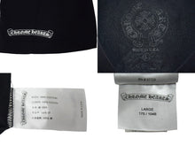 Load image into Gallery viewer, CHROME HEARTS クロムハーツ バックセメタリー クロスプリント 半袖Tシャツ コットン ブラック サイズL 2212-304-0531 美品 中古 4c068130