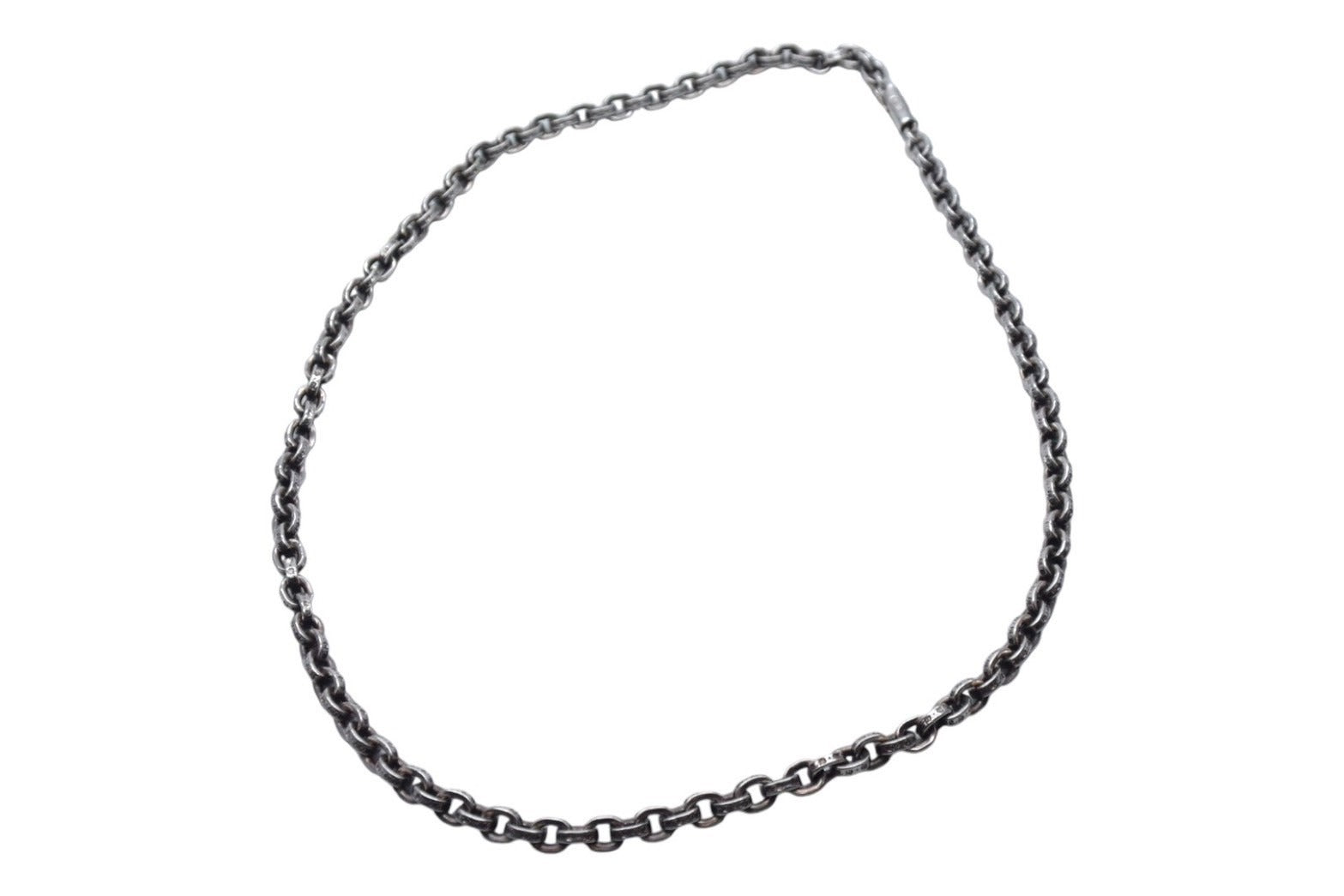 CHROME HEARTS クロムハーツ PAPER CHAIN NECKLACE 18インチ シルバー925 ペーパーチェーン ネックレス  34.4g 美品 中古 4c068131 – Casanova Vintage