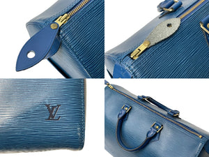 LOUIS VUITTON ルイヴィトン スピーディ40 ボストンバッグ エピ M42985 トレドブルー ゴールド金具 美品 中古 4c068153