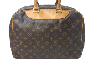 Louis Vuitton ルイヴィトン モノグラム ドーヴィル ハンドバッグ 廃番品 M47270 ブラウン ロゴ 鞄 良品 中古 4c068154