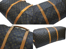 画像をギャラリービューアに読み込む, LOUIS VUITTON ルイヴィトン キーポル バンドリエール60 ボストンバッグ M41412 モノグラム PVC レザー ブラウン 美品 中古 4b006816