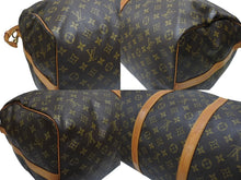 画像をギャラリービューアに読み込む, LOUIS VUITTON ルイヴィトン キーポル バンドリエール60 ボストンバッグ M41412 モノグラム PVC レザー ブラウン 美品 中古 4b006816