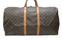 画像をギャラリービューアに読み込む, LOUIS VUITTON ルイヴィトン キーポル バンドリエール60 ボストンバッグ M41412 モノグラム PVC レザー ブラウン 美品 中古 4b006816