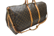 画像をギャラリービューアに読み込む, LOUIS VUITTON ルイヴィトン キーポル バンドリエール60 ボストンバッグ M41412 モノグラム PVC レザー ブラウン 美品 中古 4b006816