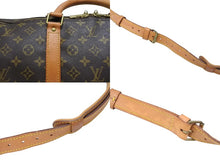 画像をギャラリービューアに読み込む, LOUIS VUITTON ルイヴィトン キーポル バンドリエール60 ボストンバッグ M41412 モノグラム PVC レザー ブラウン 美品 中古 4b006816