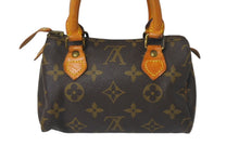 画像をギャラリービューアに読み込む, Louis Vuitton ルイヴィトン ミニスピーディ ミニボストンバッグ モノグラム M41534 ゴールド金具 ブラウン 美品 中古 4c068160