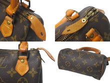 画像をギャラリービューアに読み込む, Louis Vuitton ルイヴィトン ミニスピーディ ミニボストンバッグ モノグラム M41534 ゴールド金具 ブラウン 美品 中古 4c068160
