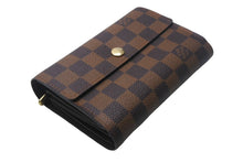 画像をギャラリービューアに読み込む, 極美品 LouisVuitton ルイヴィトン ダミエ ポルトフォイユ アレクサンドラ 三つ折り財布 N63067 ブラウン PVC レザー 中古 4c068161