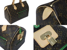 Load image into Gallery viewer, 極美品 LOUIS VUITTON ルイヴィトン ペルフォシリーズ スピーディ30 ハンドバッグ M95181 ブラウン グリーン ゴールド金具 中古 4c068190