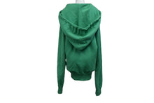 Load image into Gallery viewer, John galliano ジョンガリアーノ フーディ― プリント パーカー グリーン シルバー金具 サイズS コットン 美品 中古 4b000682