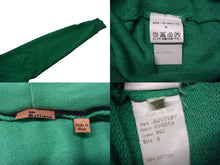 Load image into Gallery viewer, John galliano ジョンガリアーノ フーディ― プリント パーカー グリーン シルバー金具 サイズS コットン 美品 中古 4b000682