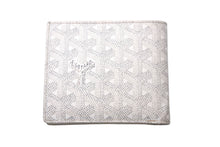 画像をギャラリービューアに読み込む, Goyard ゴヤール サンフロランタン ヘリンボーン 二つ折り財布 apm11050 フランス製 レザー ホワイト 良品 中古 4c068209