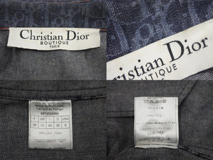 ChristianDior クリスチャンディオール ベスト ジレ フライトライン 6P12022060 ネイビー オレンジ シルバー 38 美品 中古 4c068221