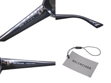 Load image into Gallery viewer, BALENCIAGA バレンシアガ SHIELD RECTANGLE サングラス BBロゴ アイウェア BB0080S ブラック サイズ99□1-140 美品 中古 4c068227