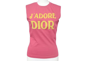 ChristianDior クリスチャンディオール J'ADORE ジャドール タンクトップ 2A12155300 サイズ38 ガリアーノ期 ピンク 美品 中古 4c068229