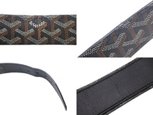 Load image into Gallery viewer, GOYARD ゴヤール フロリダ ベルト サイズ85cm ブラック ヘリンボーン柄 PVCコーティングキャンバス 美品 中古 4c068230