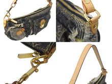 Load image into Gallery viewer, 極美品 LOUIS VUITTON ルイヴィトン モノグラムデニム パウチィ ワンショルダーバッグ ブラック M95383 中古 4c068250